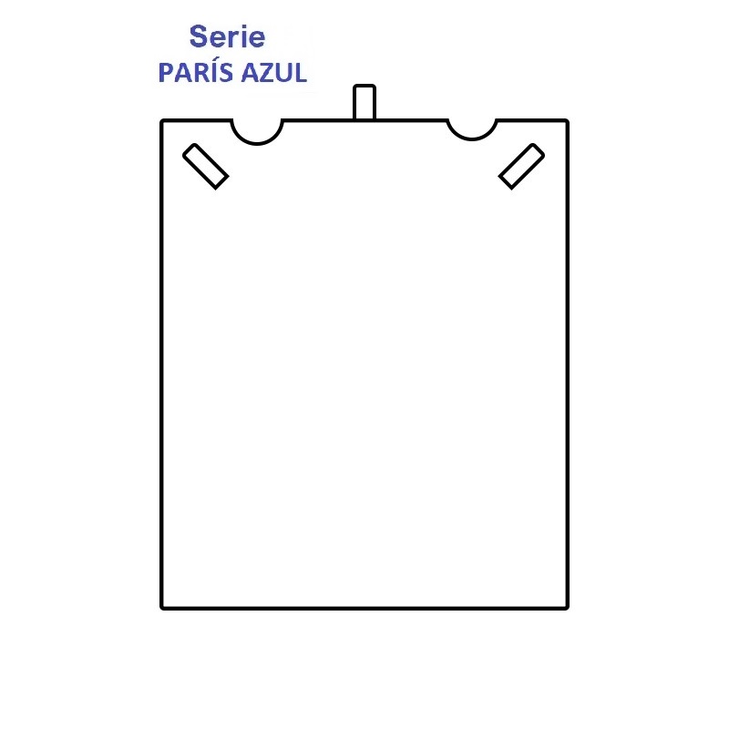 Estuche París medalla cordón 110x155x50 mm.